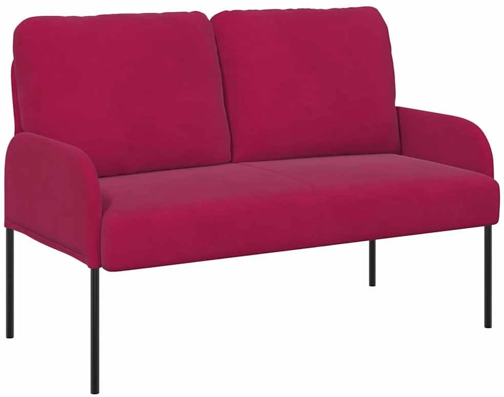 Sofa Sofos su pagalve 110cm Vyno raudona fanera