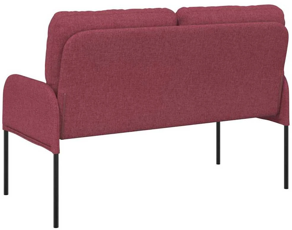 Sofa Sofos su pagalve 110cm Vyno raudona fanera