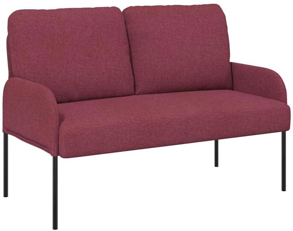 Sofa Sofos su pagalve 110cm Vyno raudona fanera