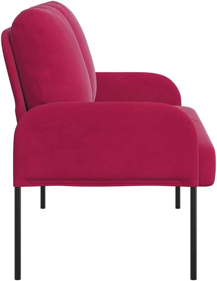 Sofa Sofos su pagalve 110cm Vyno raudona fanera