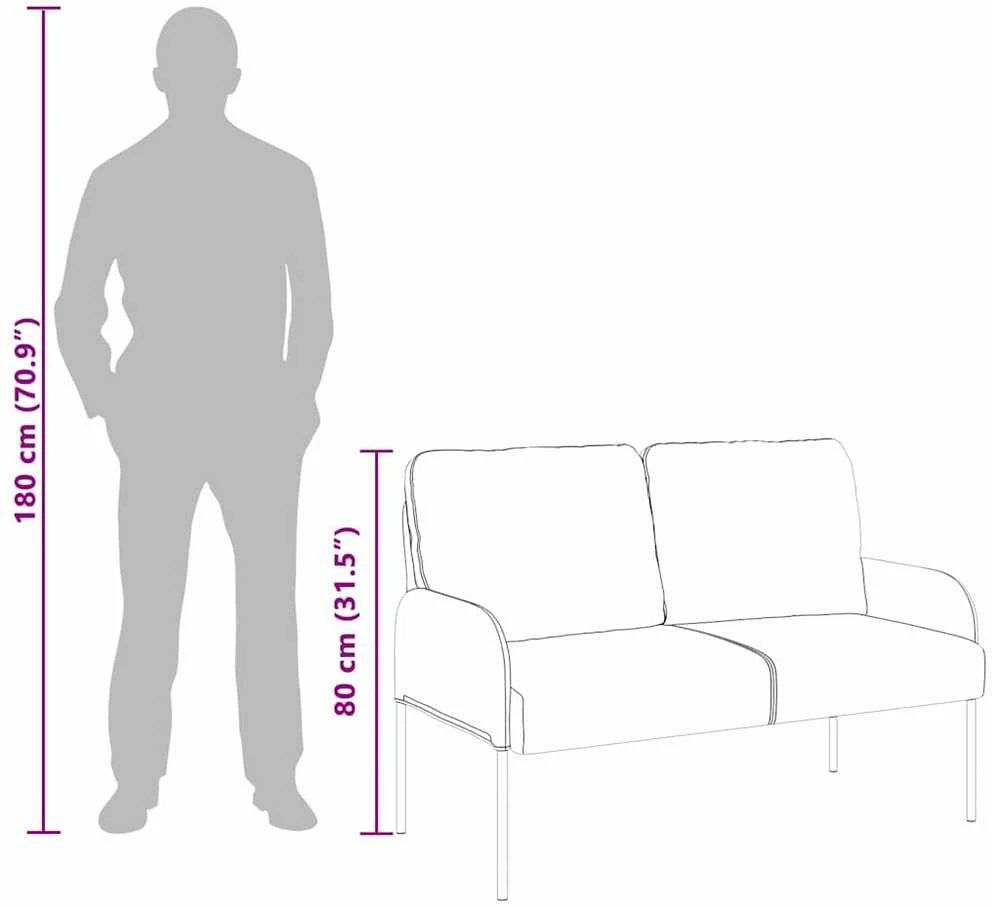 Sofa Sofos su pagalve 110cm Vyno raudona fanera