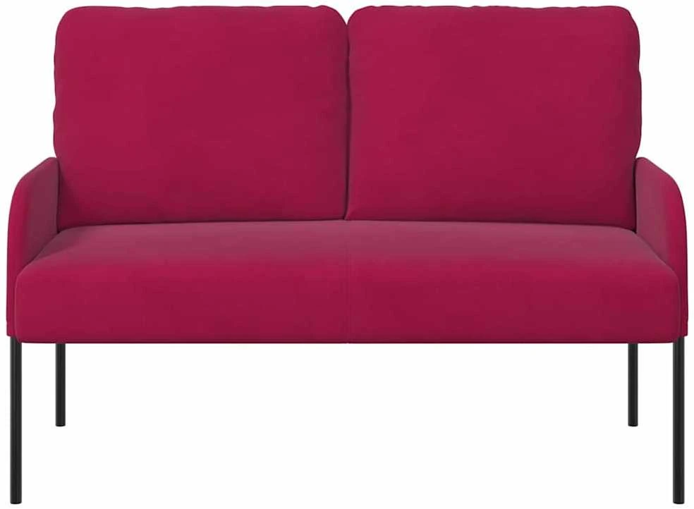 Sofa Sofos su pagalve 110cm Vyno raudona fanera