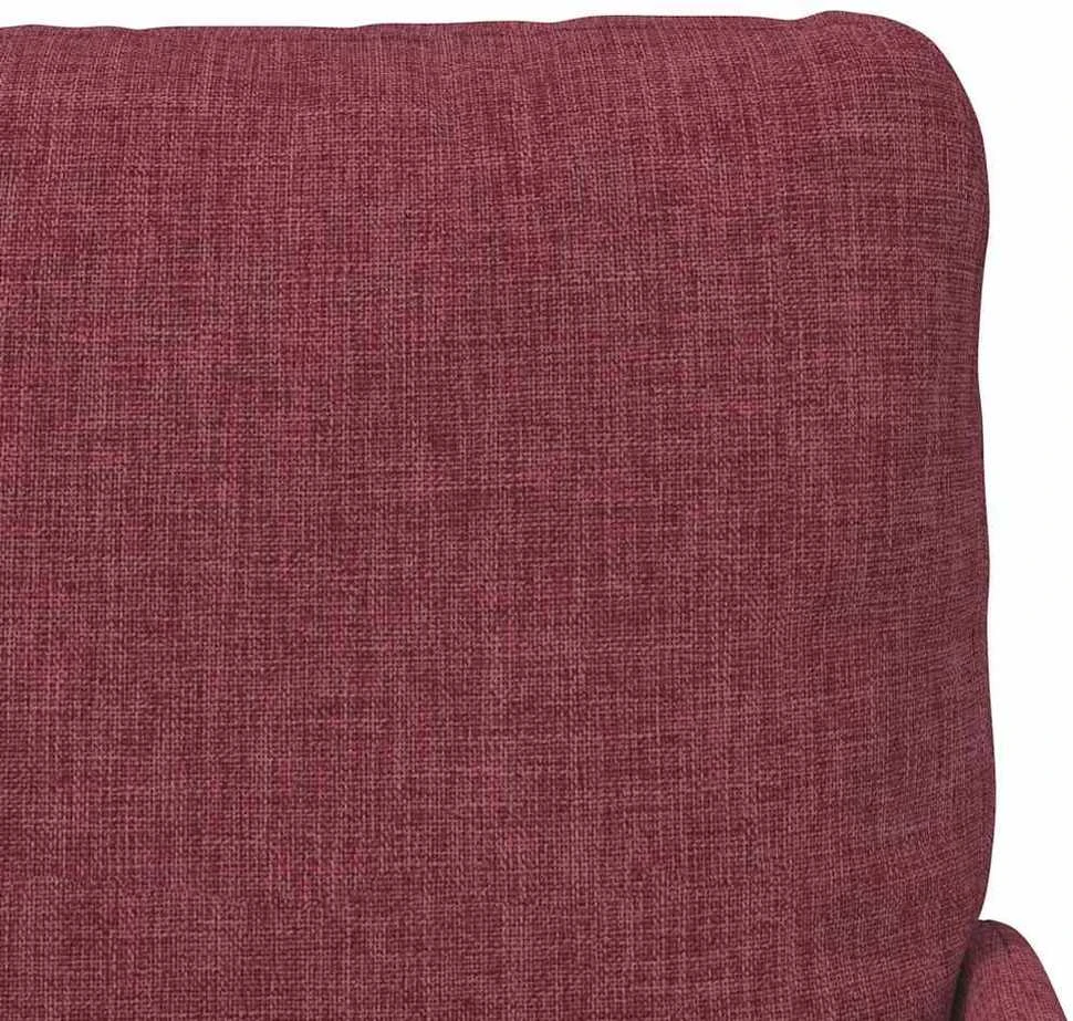 Sofa Sofos su pagalve 110cm Vyno raudona fanera