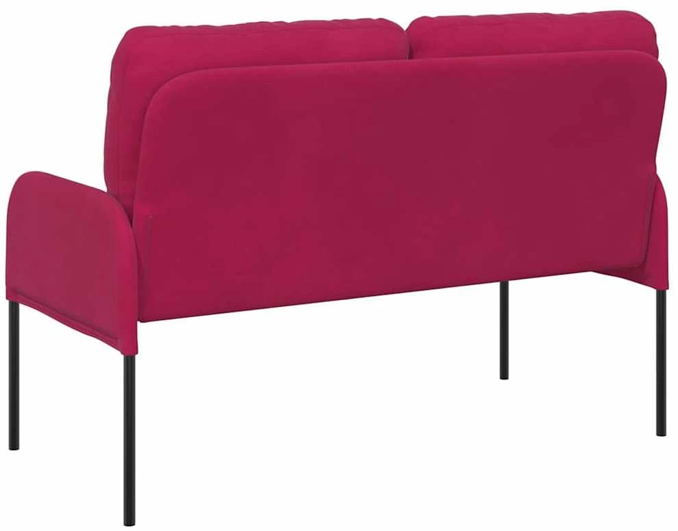 Sofa Sofos su pagalve 110cm Vyno raudona fanera