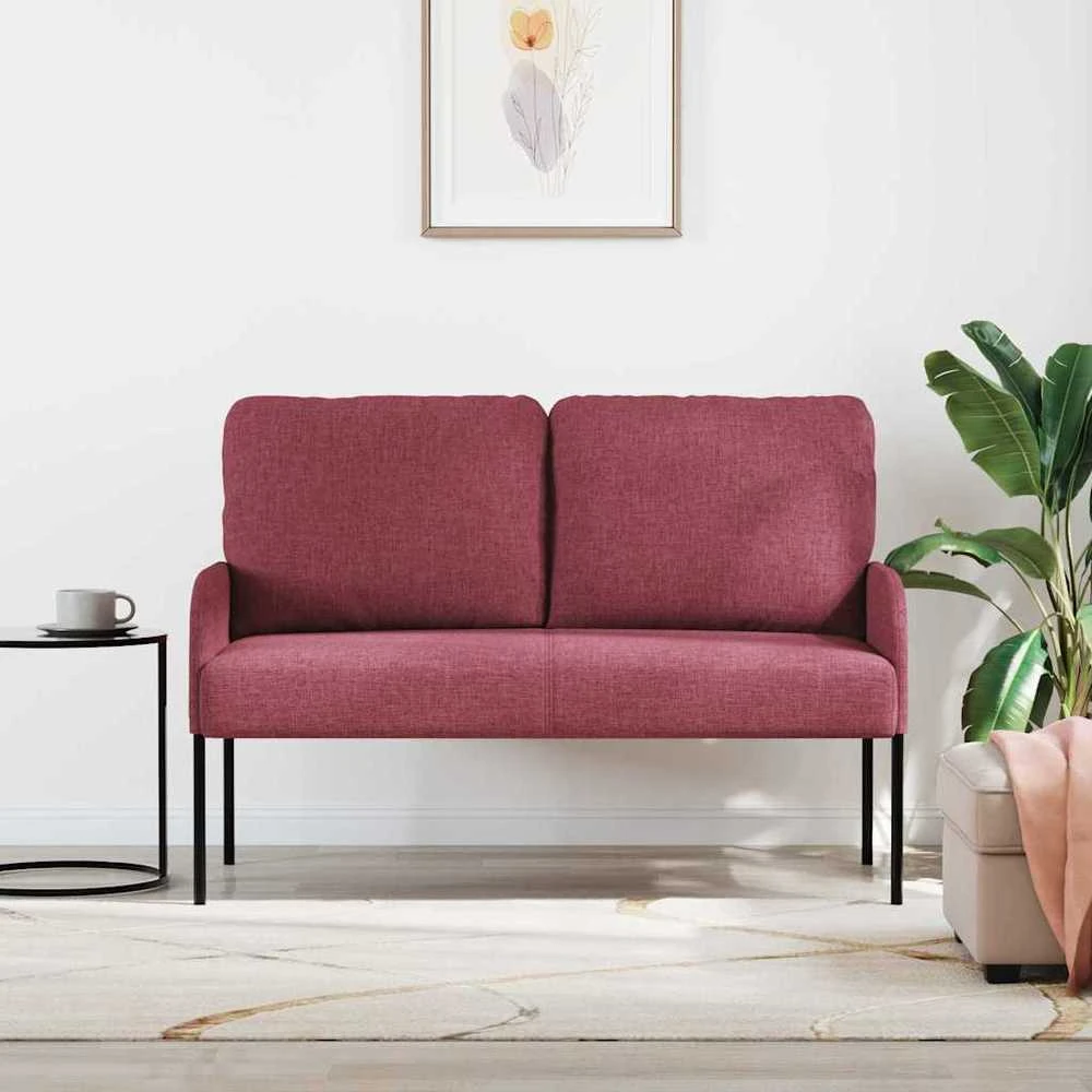 Sofa Sofos su pagalve 110cm Vyno raudona fanera
