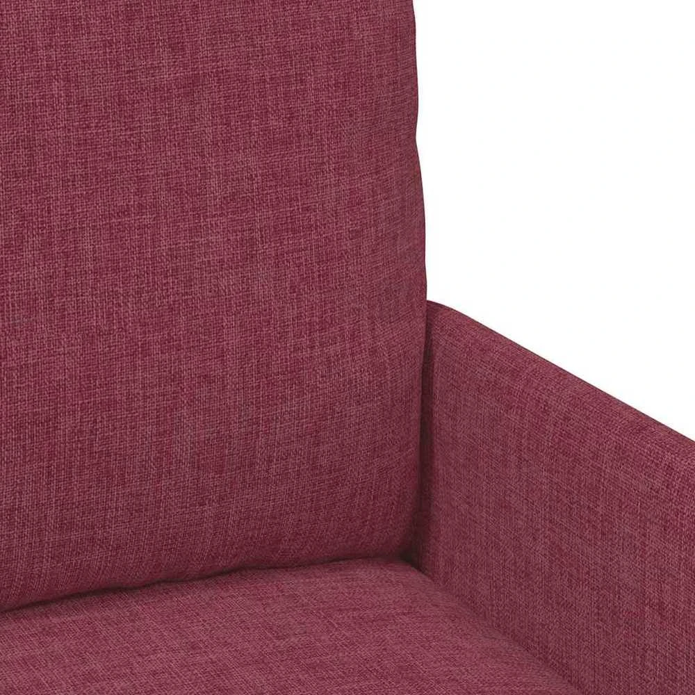 Sofa Sofos su pagalve 110cm Vyno raudona fanera