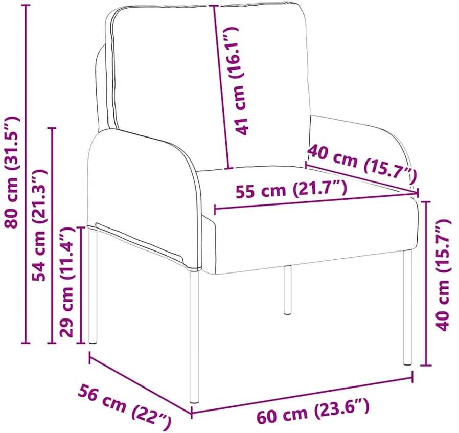 Sofa Sofos su pagalve 55cm Geltona fanera