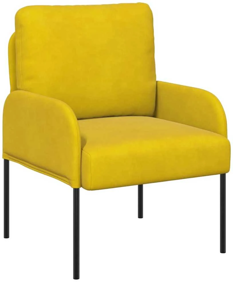 Sofa Sofos su pagalve 55cm Geltona fanera