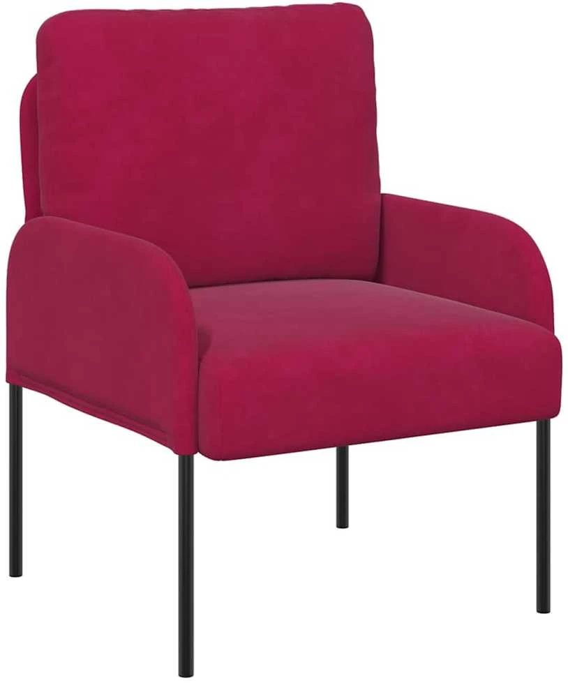 Sofa Sofos su pagalve 55cm Vyno raudona fanera