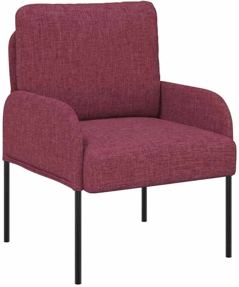 Sofa Sofos su pagalve 55cm Vyno raudona fanera