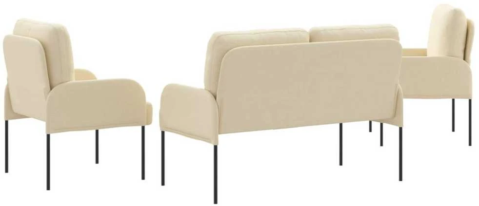 Sofa Sofų komplektai 3 vnt. Kreminė fanera