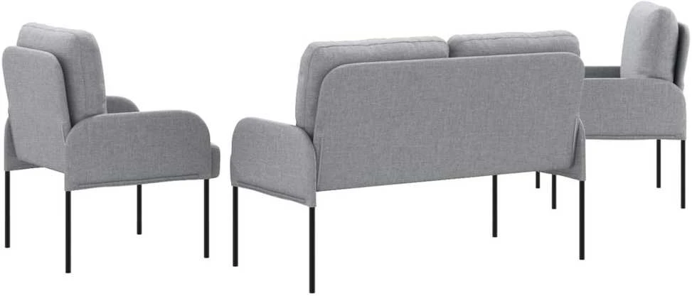 Sofa Sofų komplektai 3 vnt. Šviesiai pilka fanera