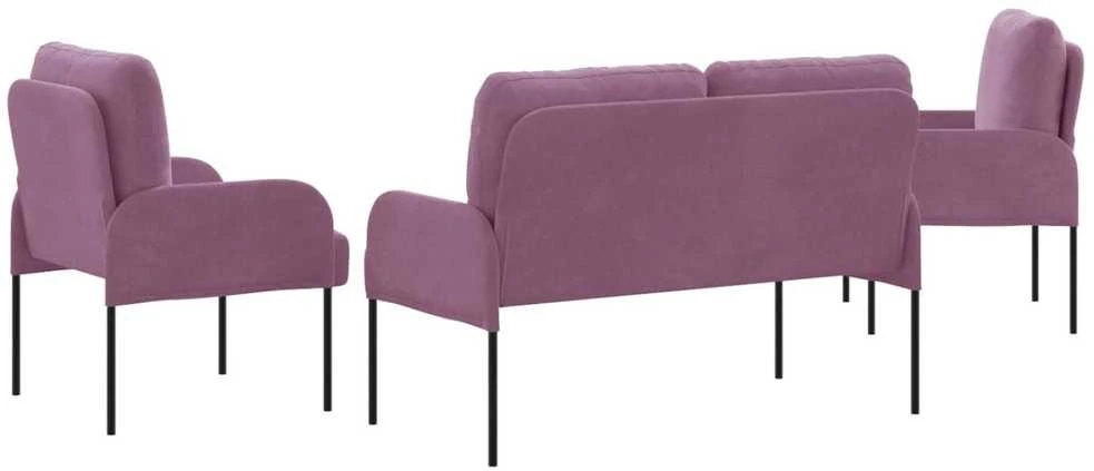 Sofa Sofų komplektai 3 vnt. Violetinė fanera