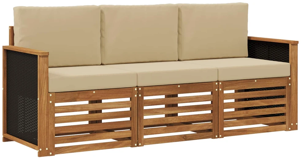 Sofa Sofų komplektai 3 vnt. Kietos akacijos mediena