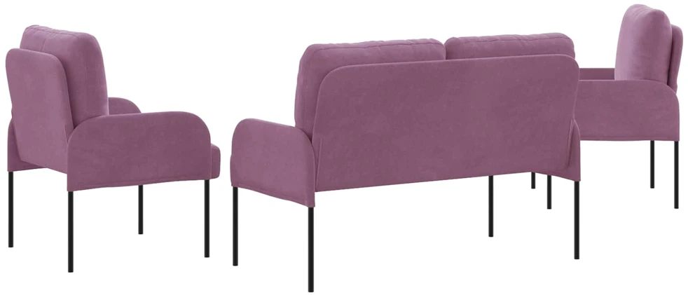 Sofa Sofų komplektai 3 vnt. Violetinė fanera