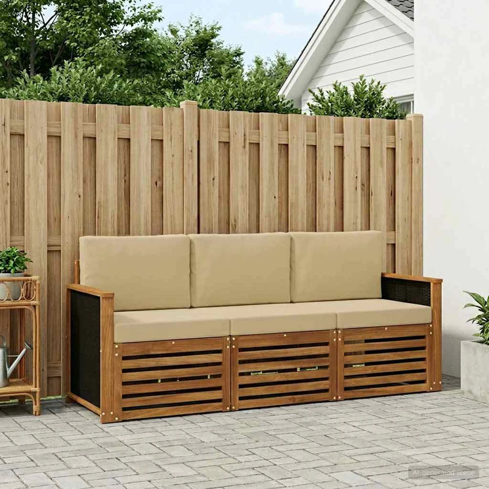 Sofa Sofų komplektai 3 vnt. Kietos akacijos mediena