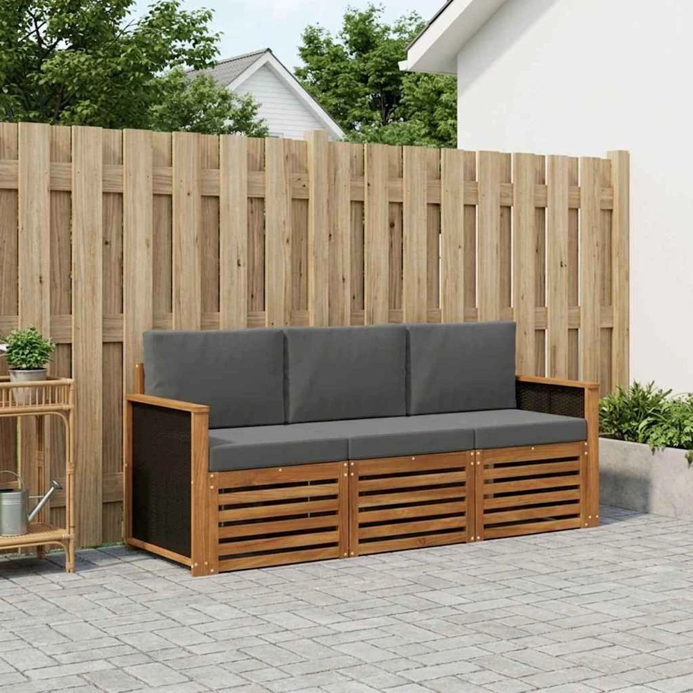 Sofa Sofų komplektai 3 vnt. Kietos akacijos mediena