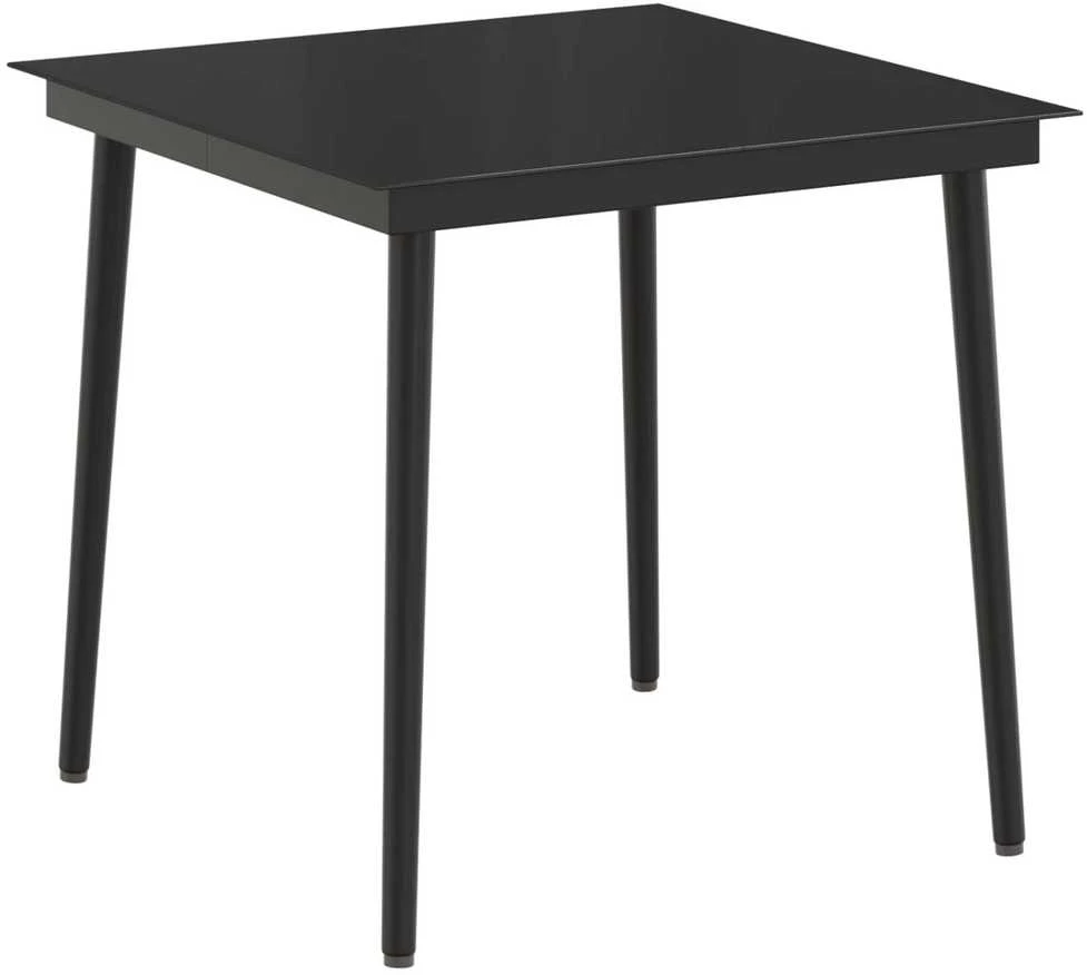 Lauko baldų komplektas Sofa Stalo Rinkinys 3 vnt. Juoda ir kreminė balta