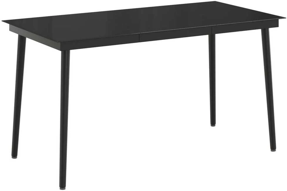 Lauko baldų komplektas Sofa Stalo Rinkinys 7 vnt. Juoda ir kreminė balta