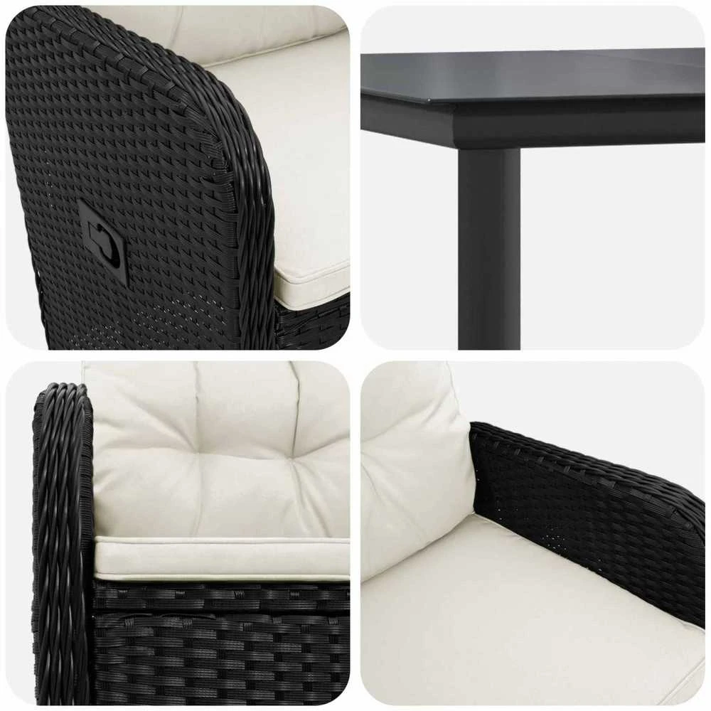 Lauko baldų komplektas Sofa Stalo Rinkinys 7 vnt.