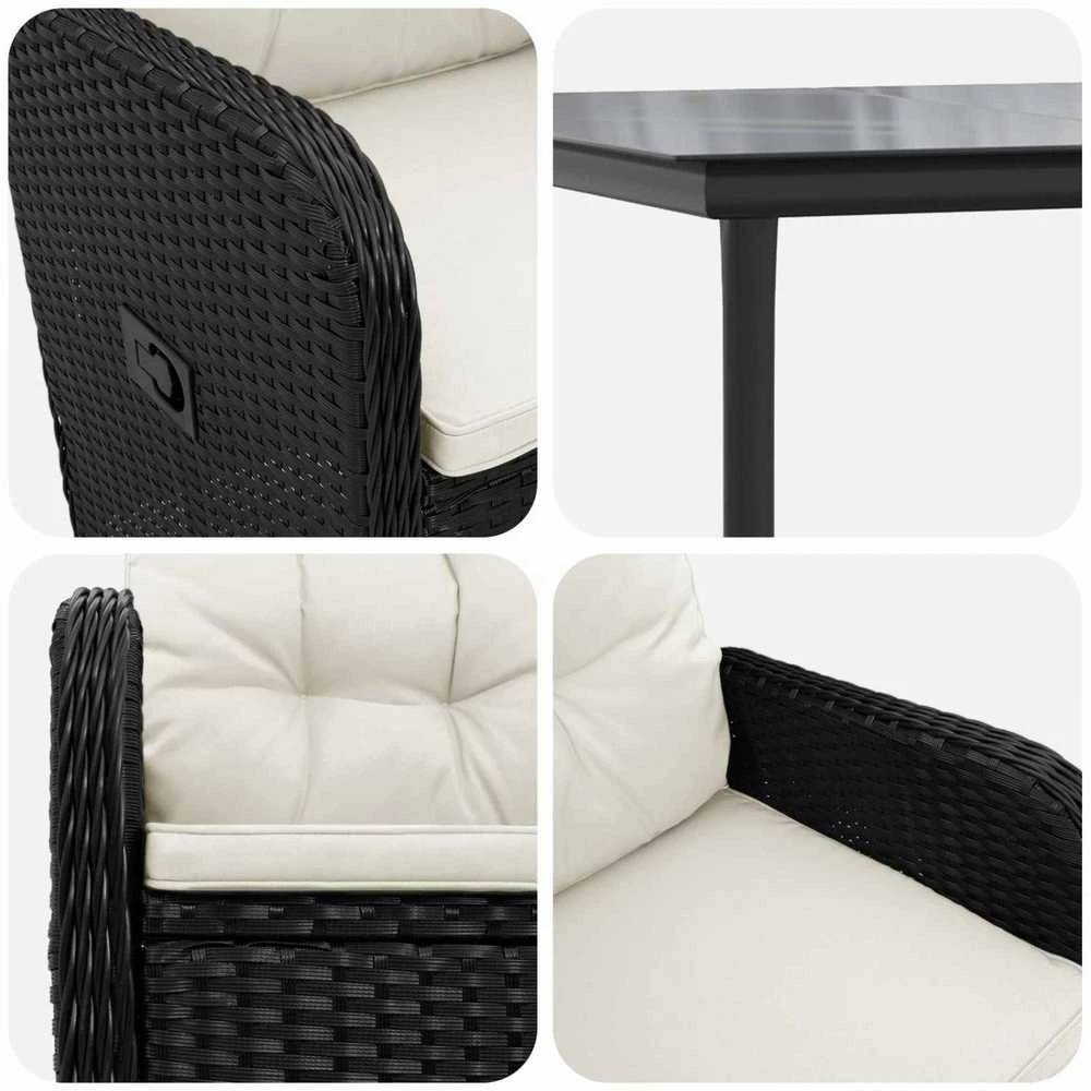 Lauko baldų komplektas Sofa Stalo Rinkinys 7 vnt.