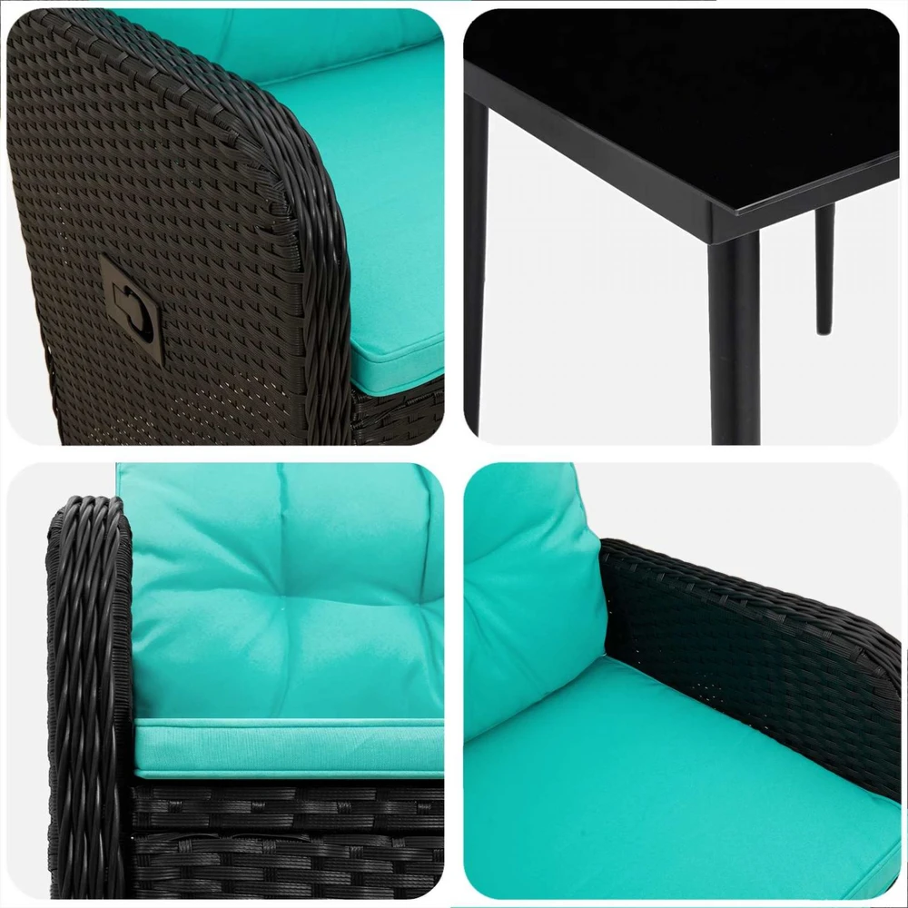 Lauko baldų komplektas Sofa Stalo Rinkinys 7 vnt.