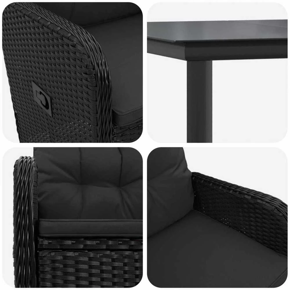 Lauko baldų komplektas Sofa Stalo Rinkinys 5 vnt.