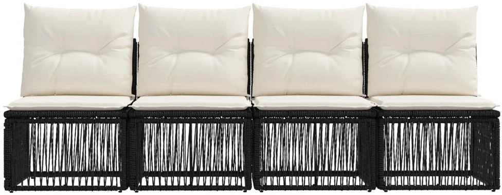 Sofa su keturiomis vietomis 4 vnt. 4-Vietų skaičius Juoda