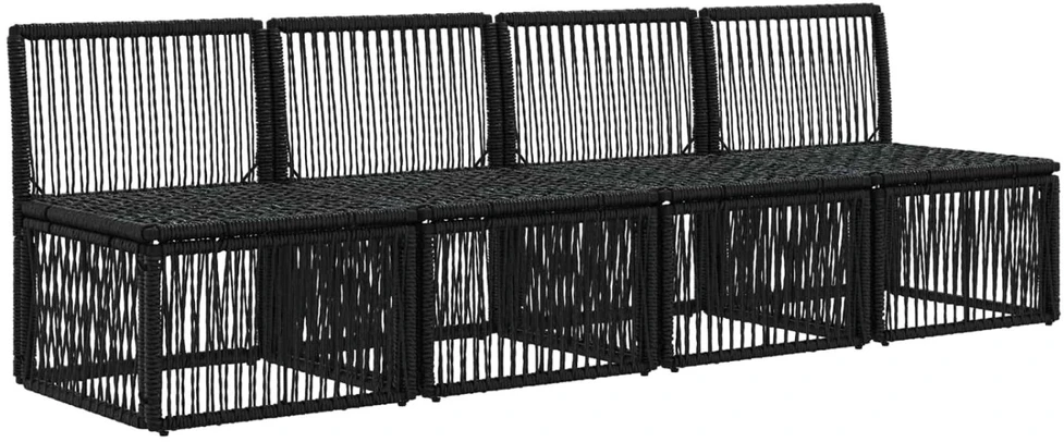 Sofa su keturiomis vietomis 4 vnt. 4-Vietų skaičius Juoda