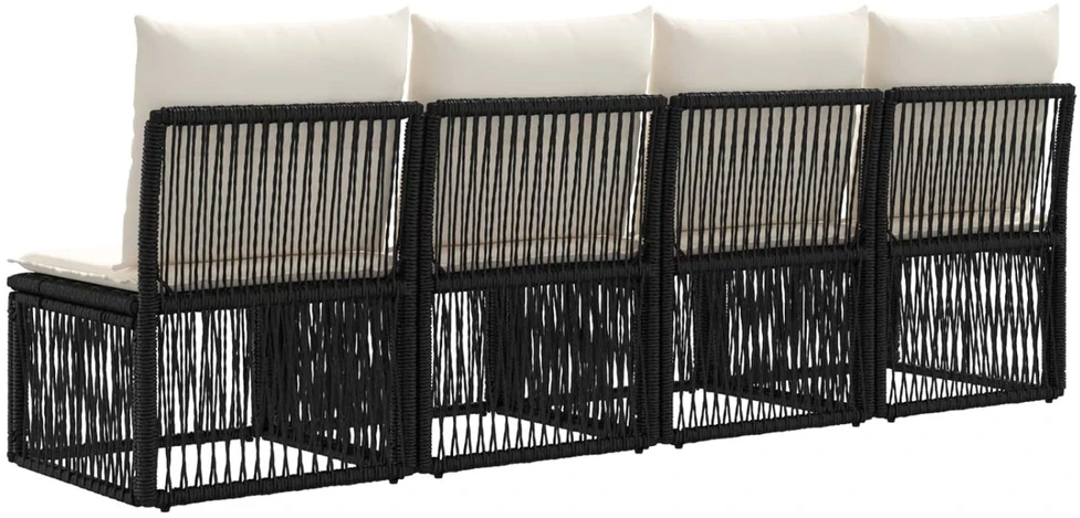 Sofa su keturiomis vietomis 4 vnt. 4-Vietų skaičius Juoda