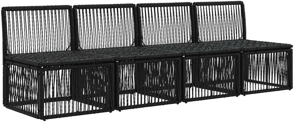 Sofa su keturiomis vietomis 4 vnt. 4-Vietų skaičius Juoda