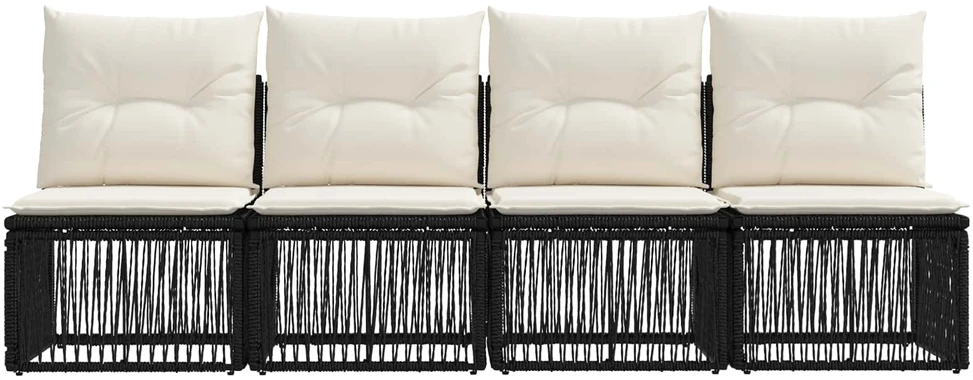 Sofa su keturiomis vietomis 4 vnt. 4-Vietų skaičius Juoda