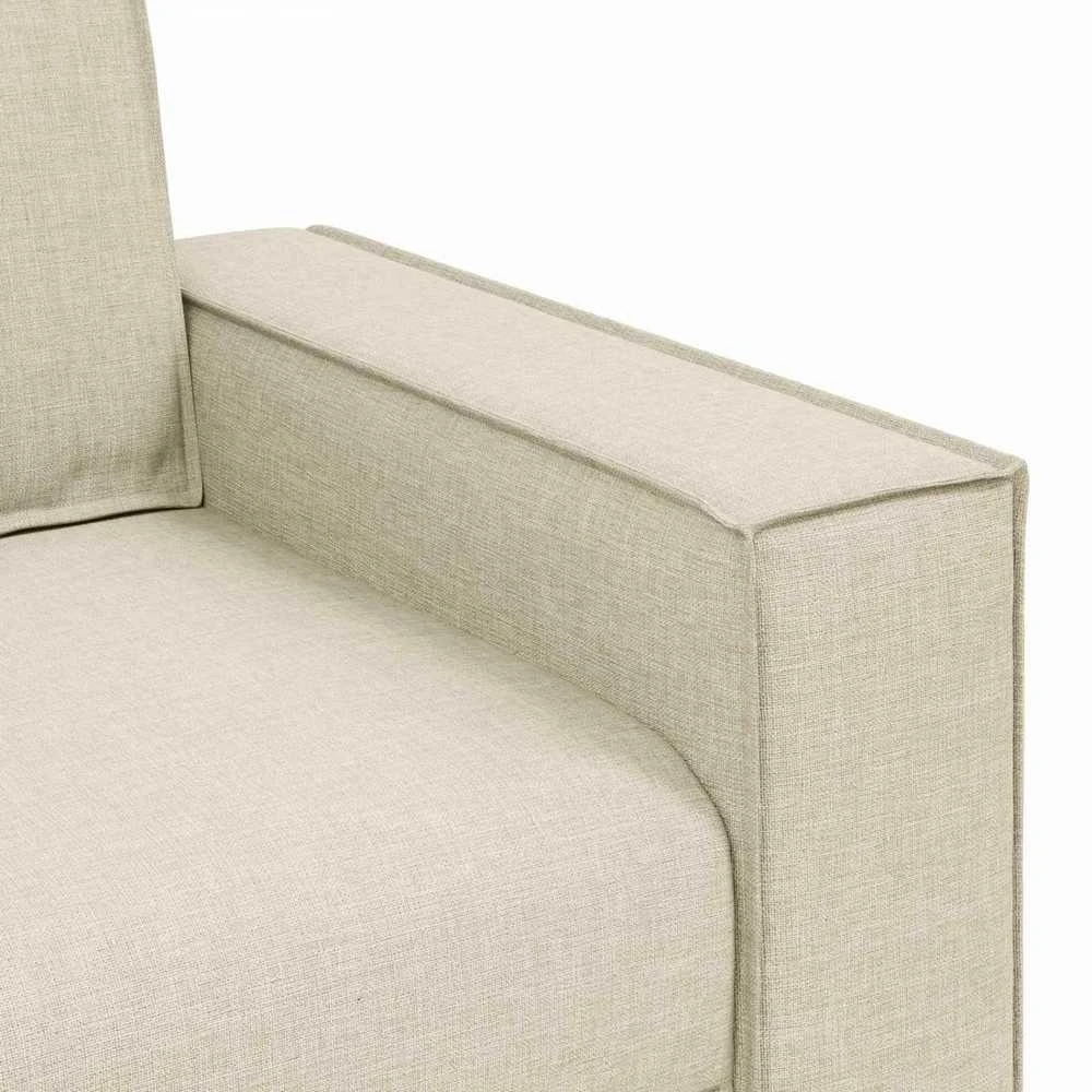 Sofa 2 vnt. Smėlio Lino mišinio audinys