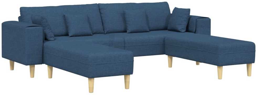 Sofa 3 vnt. Mėlyna audinys