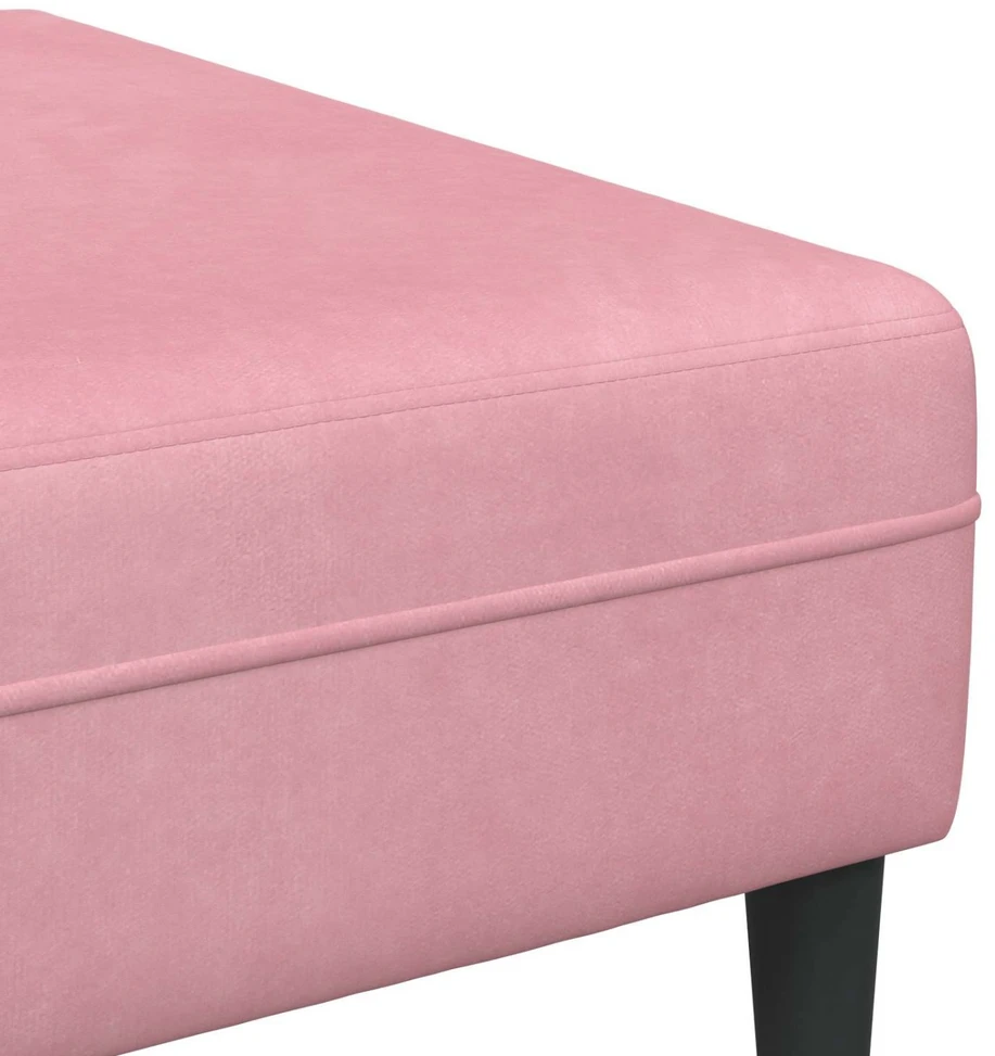 Sofa 3 vnt. Rožinė Aksomas