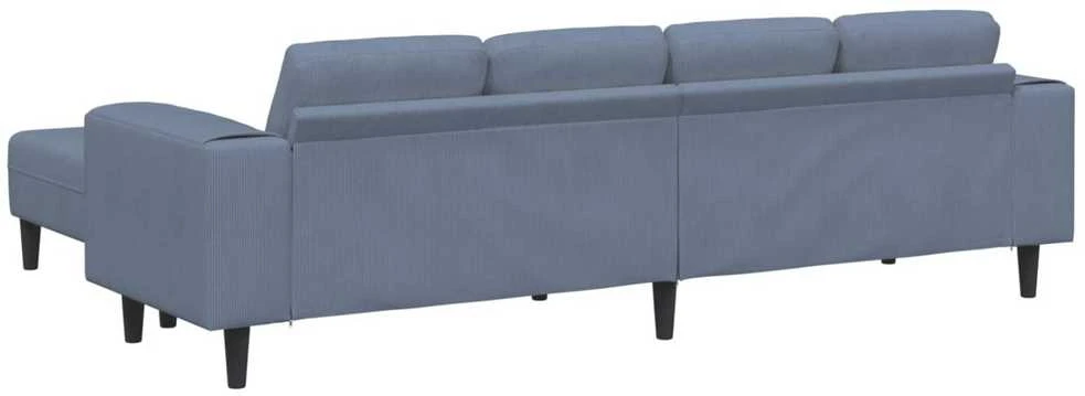 Sofa Mėlyna 250 x 188 x 76 cm Kordūrinis audinys