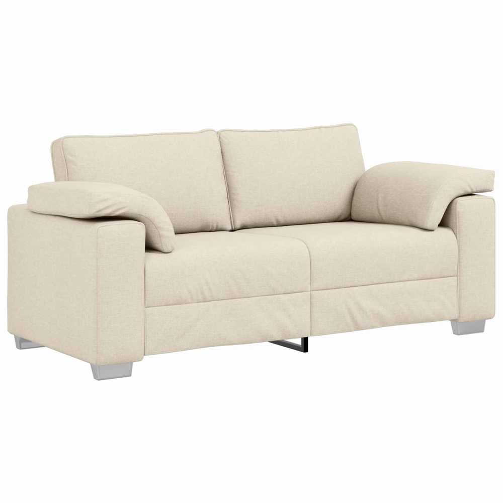 Dvitaškė sofa Smėlio 180 cm Lino mišinio audinys