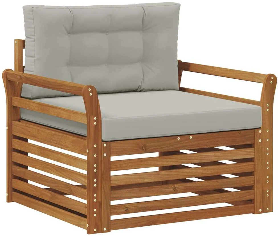 Lauko sofa Tvirta akacijos mediena ir poliesteris
