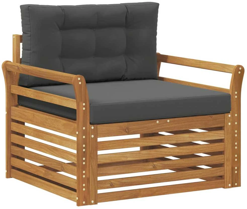 Lauko sofa Tvirta akacijos mediena ir poliesteris