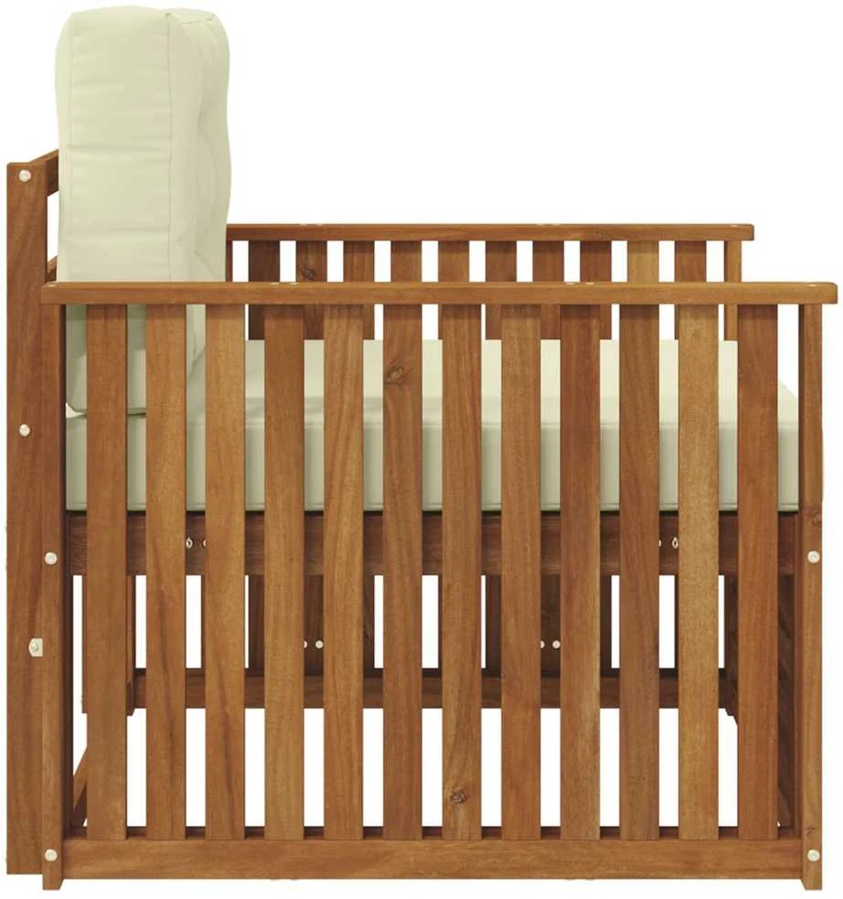 Lauko sofa Tvirta akacijos mediena ir poliesteris