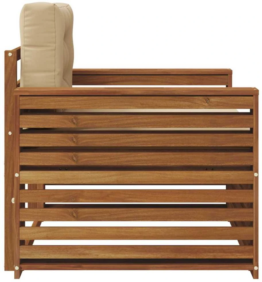 Lauko sofa Tvirta akacijos mediena ir poliesteris