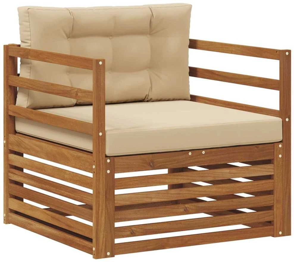Lauko sofa Tvirta akacijos mediena ir poliesteris