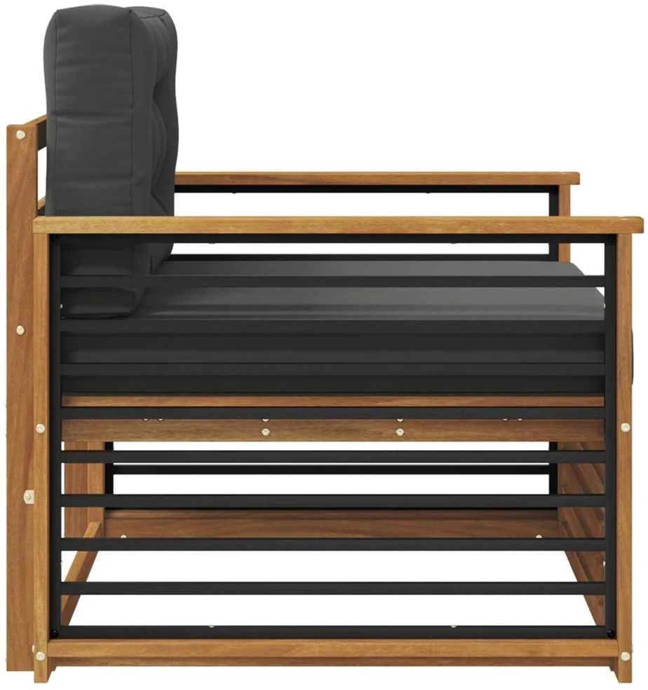 Lauko sofa Tvirta akacijos mediena ir poliesteris