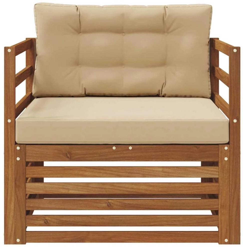 Lauko sofa Tvirta akacijos mediena ir poliesteris
