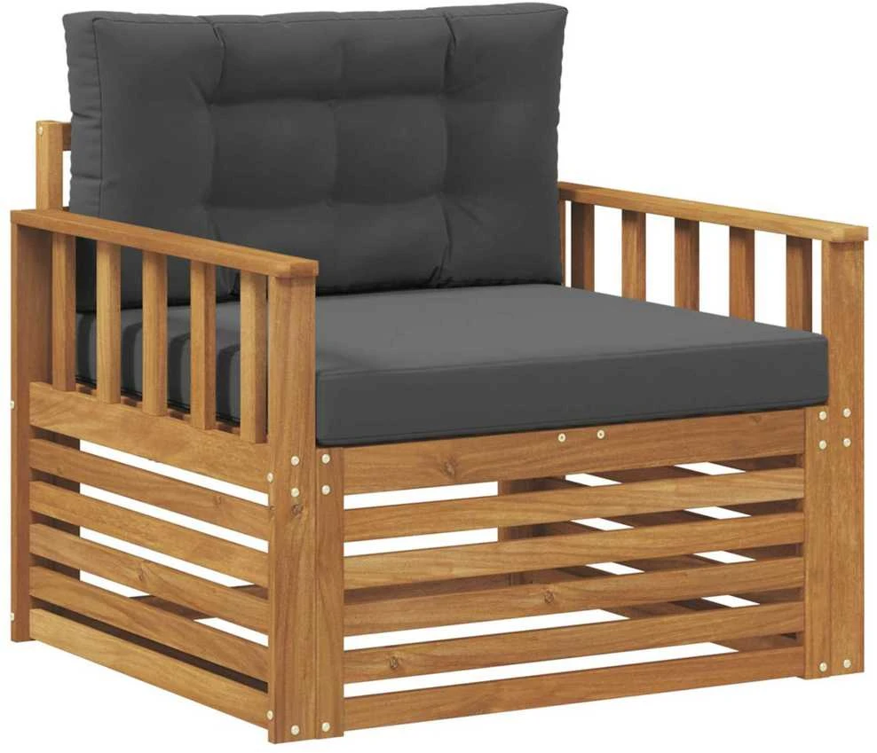 Lauko sofa Tvirta akacijos mediena ir poliesteris