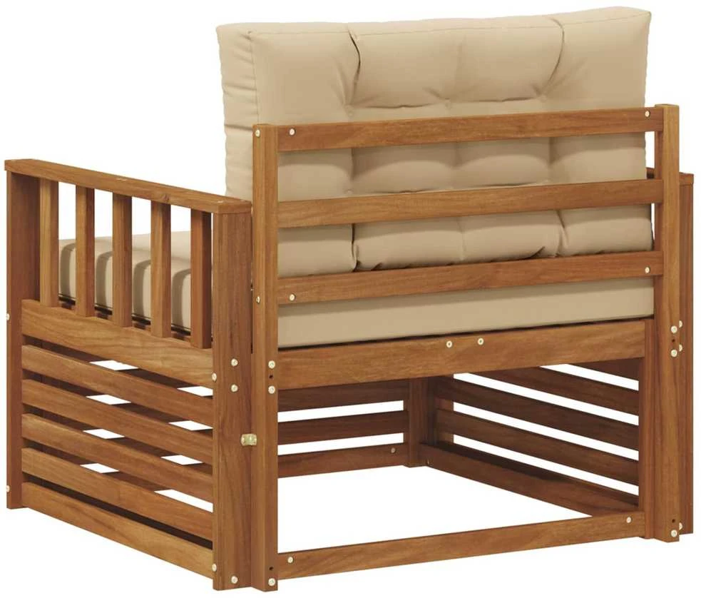 Lauko sofa Tvirta akacijos mediena ir poliesteris