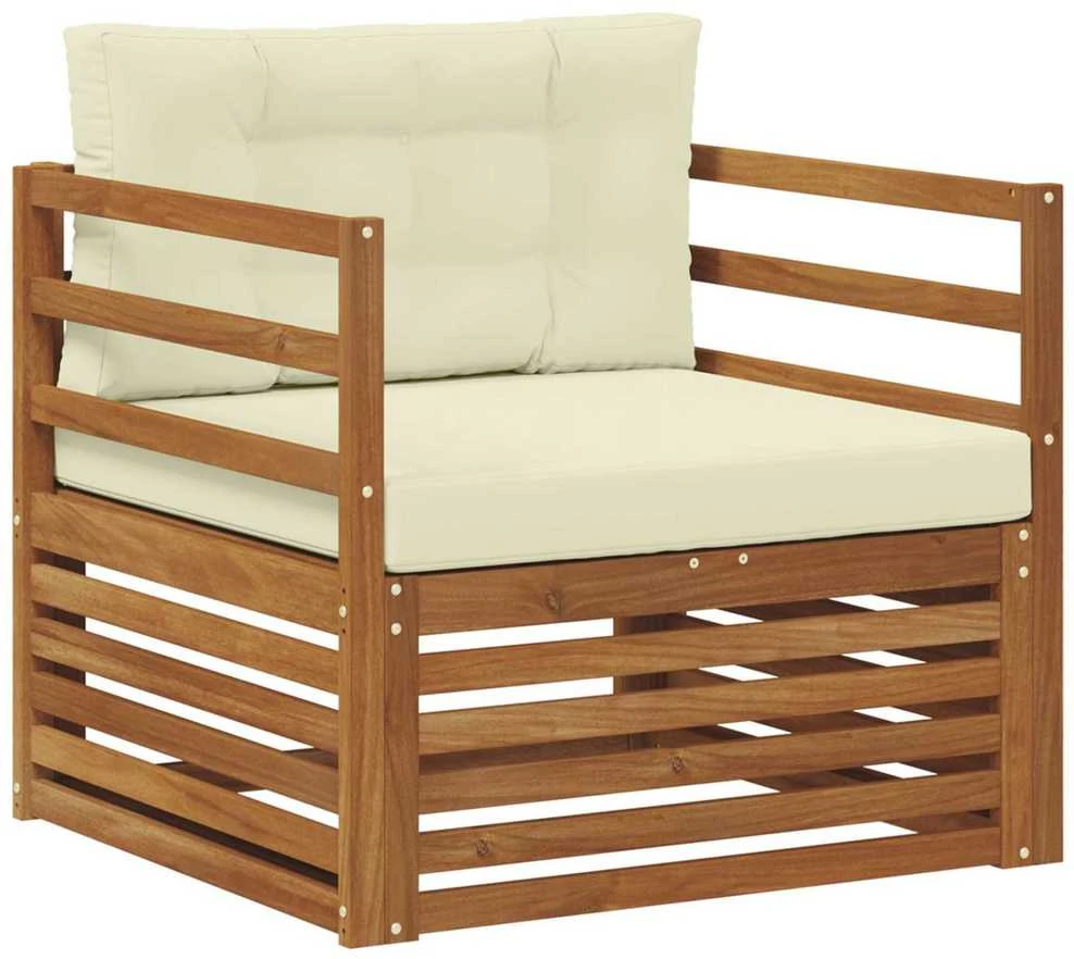 Lauko sofa Tvirta akacijos mediena ir poliesteris