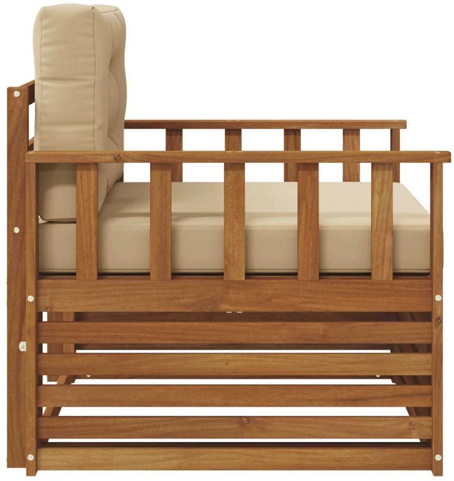 Lauko sofa Tvirta akacijos mediena ir poliesteris