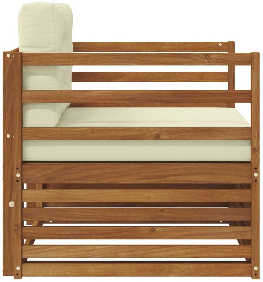 Lauko sofa Tvirta akacijos mediena ir poliesteris