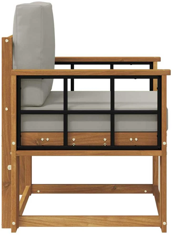 Lauko sofa Tvirta akacijos mediena ir poliesteris
